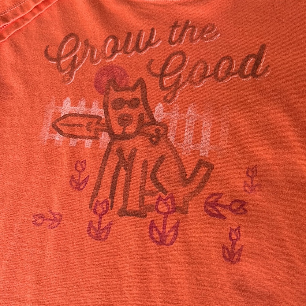 Life is good tshirt, Grow the good screen on front